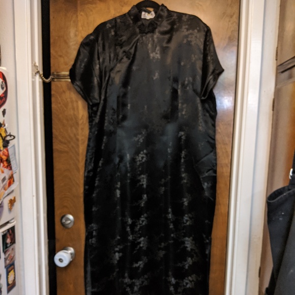 Jin Hon Dresses & Skirts - Jin Hon Oriental Black Floral Asian Dress 1/2X